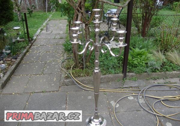 luxusni-podlahovy-svicen-5-ramen-120cm-stribrna-pekny-stav