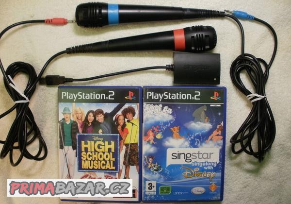 Playstation 2 - Ps 2 - 2 x Mikrofony Sony + 2 x hra