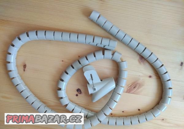 Organizér kabelů, šedý, délka 150 cm