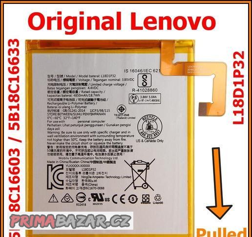L18D1P32 Original Baterka z Tabletu Lenovo TB-X505