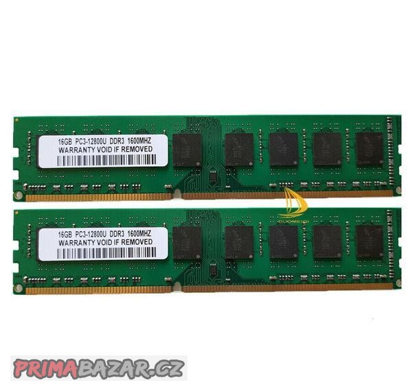 NOVÉ 32GB 2x 16GB 2Rx4 PC3-12800 DDR3 1600 MHz stolní paměť