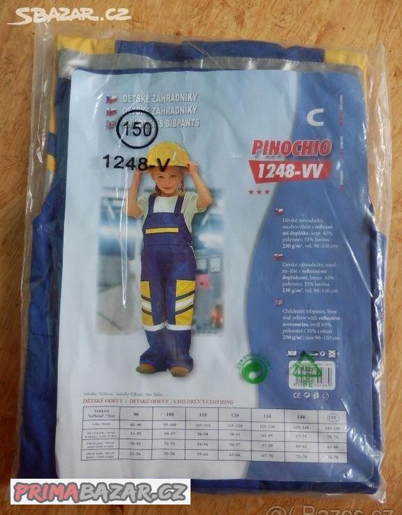 detske-monterky-s-laclem-vel-150-nove