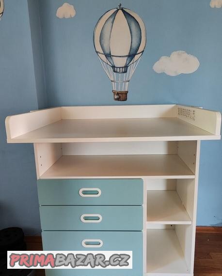Dětská postýlka a přebalovací pult ikea SMÅSTAD