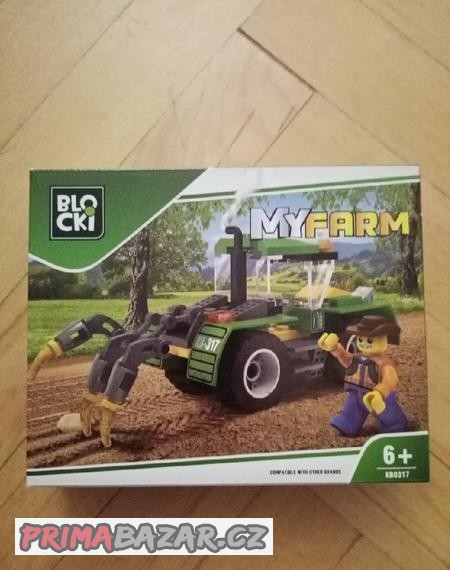 Blocki Traktor MyFarm s pluhem 85 prvků