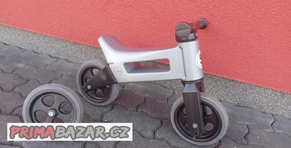 Odrážedlo FUNNY WHEELS Rider Sport 2v1 šedé s tichými koly