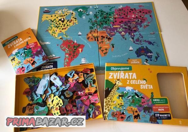 Magnetické puzzle Objevujeme: Zvířata z celého sveta