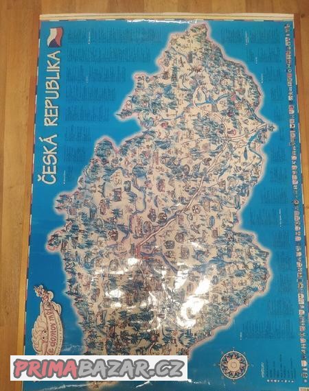 Mapa ČR dětská malovaná