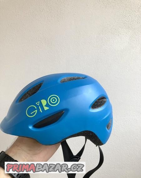 Cyklistická dětská přilba GIRO Scamp Mat Blue/Lime XS