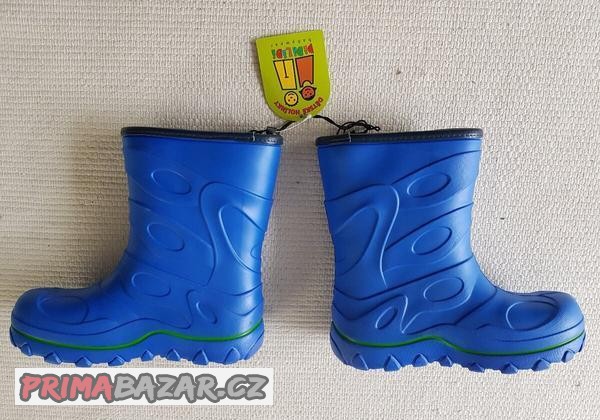 NOVÉ zateplené holínky, Pidilidi, modré, vel. 35