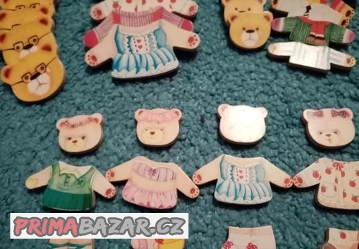 Puzzle/skládačka dřevěný medvěd rodinka