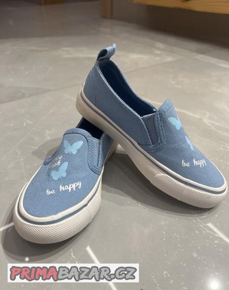 letní slip on tenisky, velikost 26