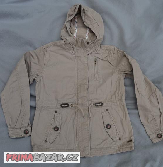 bezova-bavlnena-parka-bez-podsivky-vel-152