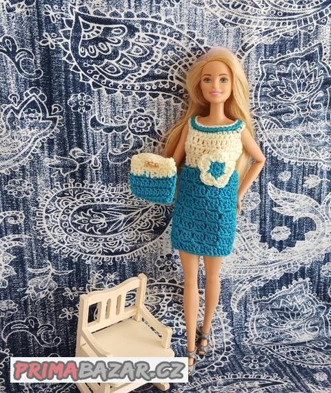 Barbie - šatičky na panenku, modré