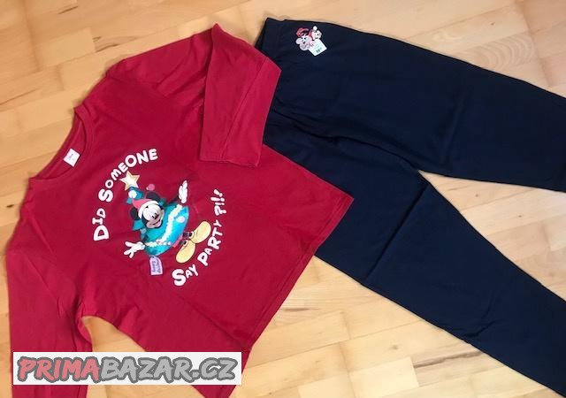 Bavlněné vánoční pyžamo Mickey Mouse vel. L