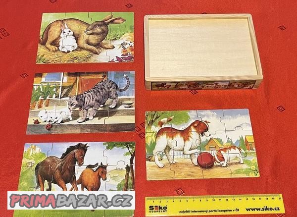Puzzle, kvalitní dřevěné, s motivy zvířátek