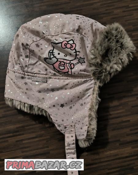 H&M Hello Kitty zimní čepice, beranice 110/128, 4-8 let