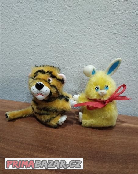 Retro Mončičáci na klip tygřík a zajíček