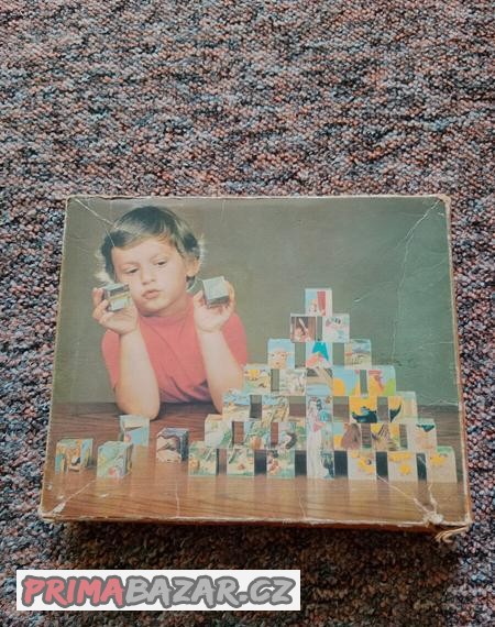 Retro dřevěné kostky