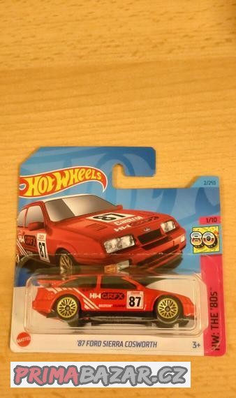 Hot wheels Ford Sierra cosworth 87 červená