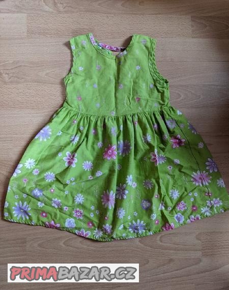 detske-zelene-saty-s-kytickami-vel-98