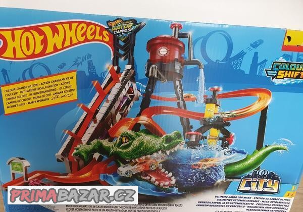 Mattel Hot Wheels city ultimátní automyčka s aligátorem FTB6