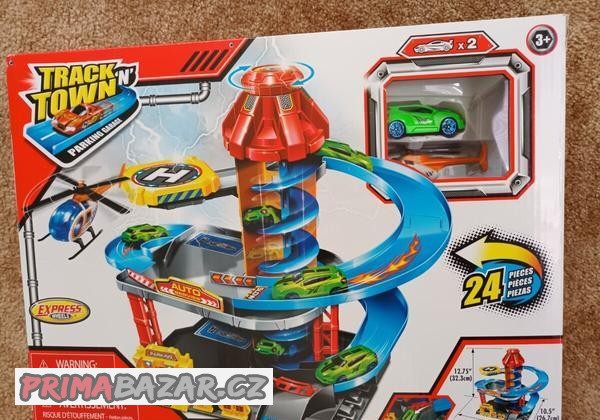 Suntoys Express wheels parkovaci vez s helikopterou