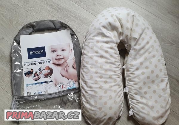 Candide kojící polštář Multirelax 3v1 jersey béžový puntík