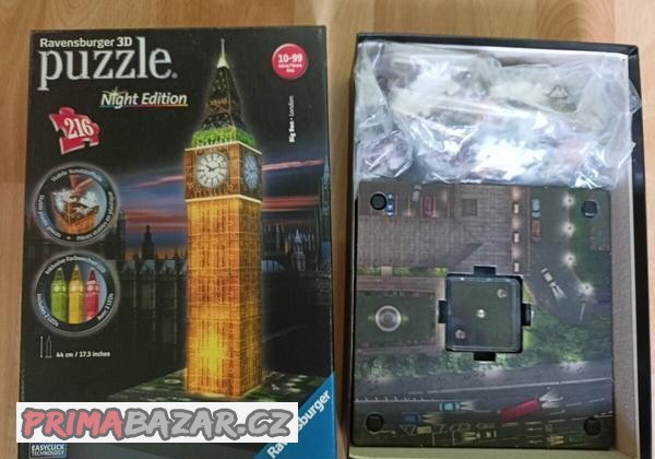 3D puzzle ravensburger Big Ben noční edice