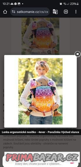 lenka-ergonomicke-nositko-4ever-pavucinka-vychod-slunce