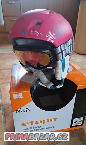 Prodám novou dětskou přilbu na lyže vč. brýlí.