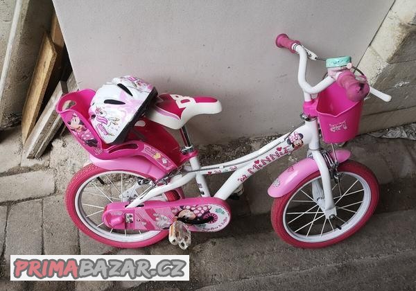 Dětské kolo Minnie stav nového + helma