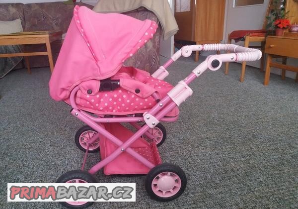 kocarek-pro-panenku-ruzovy-s-puntiky