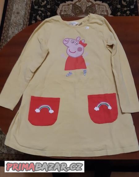 saty-pepa-pig-h-m-vel-128-zlute-dl-rukav