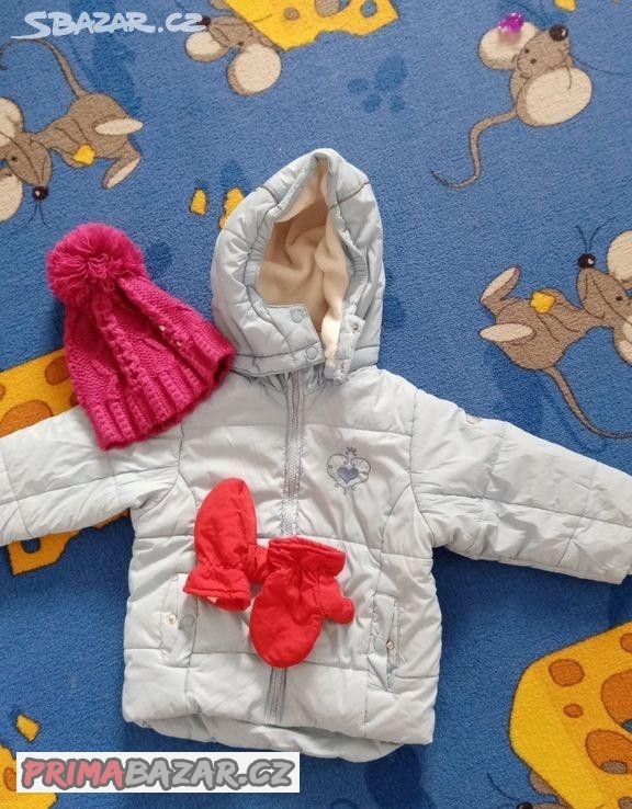 Pěkný zimní set pro holčičku vel. 74/80