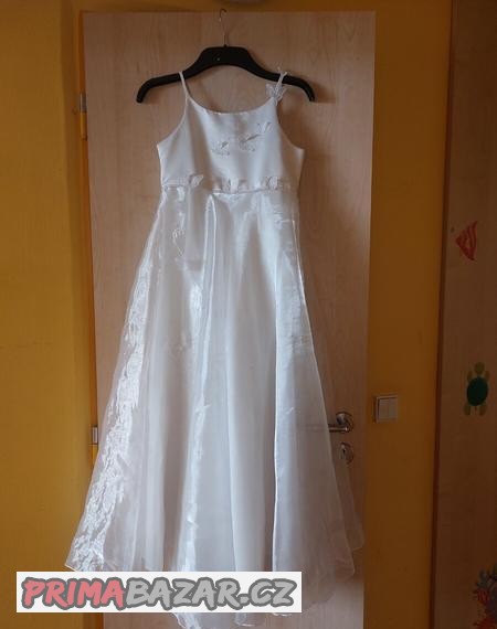 divci-bile-spolecenske-saty-vel-146-152-cm