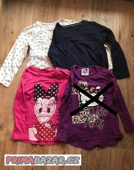 4x triko (2x Disney). Velikost 110/116