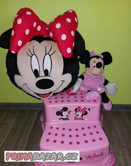 Minnie schůdky, polštář Minnie, plyšák Minnie
