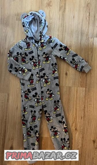 Hřejivé pyžamko Micky mouse vel. 122/128