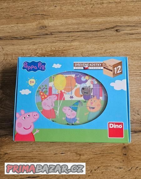 Dřevěné kostky Peppa Pig
