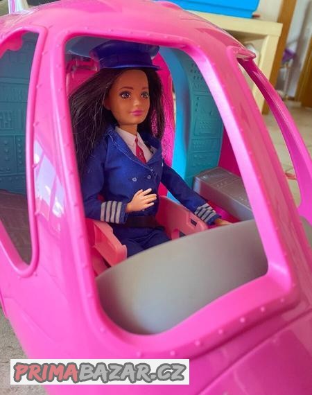 Barbie letadlo s Barbie pilotkou