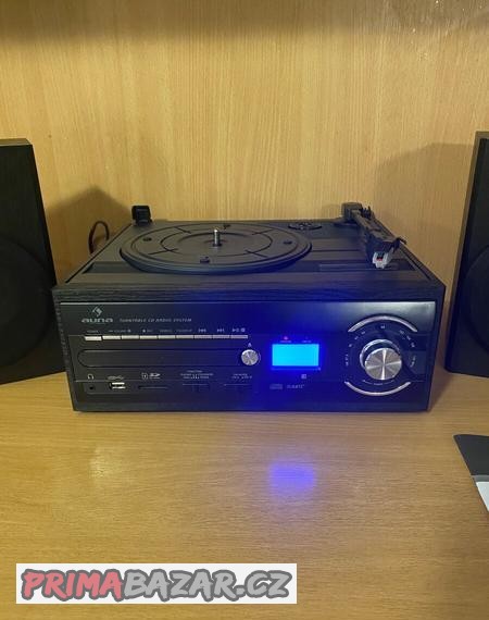 Auna TT-190 stereo, gramofon, MP3 nahrávání, CD, SD, USB.