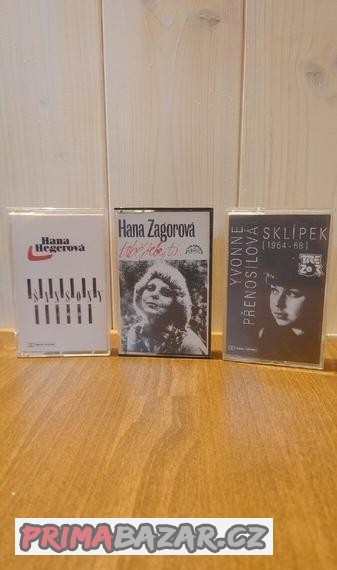 Kazety, Hana Zagorová, Ivona Přenosilová, Hana Hegerová.