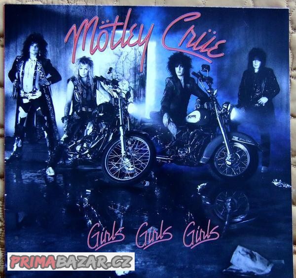 LP deska - Mötley Crüe - Girls, Girls, Girls + post card