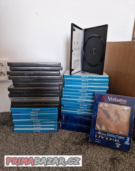 Obaly krabičky na CD DVD - 33 ks + 3× trojpack