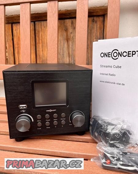 One Concept NOVE internet rádio, v černej barvě