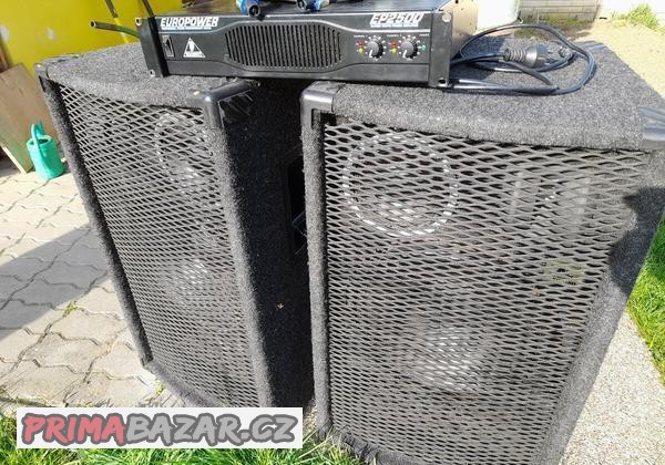 Pasivní reprobedny Ac Akustika + zesilovač BEHRINGER EP 2500