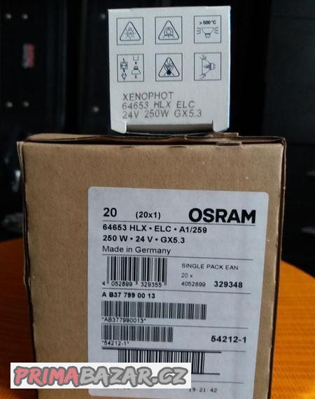 24V/250W ELC GX5,3 50mm 50h HLX64653 Osram