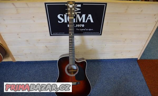 KYTARA ELEKTROAKUSTICKÁ 6 STRUNNÁ Sigma Guitars DTC 1E SB PP