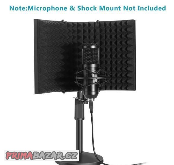 AGPtek Microphone Isolation Shield/Mikrofonní zástěna, SLEVA