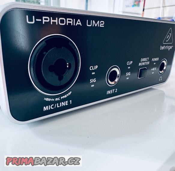 Behringer UM2 - U-Phoria (zvukovka) + mikrofon …